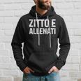 Zitto E Allenati Palestra Bodybuilding Scritta Divertente Felpa con cappuccio Regalos para él