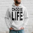 Cool Choose Life Retro Bianca Anni '80 Felpa con cappuccio Regalos para él