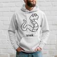Divertente Snek Camicia Carino Doggo Lingo Snek Meme Snake Maglia Con Maniche Raglan Felpa con cappuccio Regalos para él