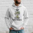 Ersa Keep Calm And Drink Gin Tonic Cocktail Felpa con cappuccio Regalos para él