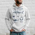 Grande Squalo Bianco Anatomia Biologo Marino Felpa con cappuccio Regalos para él