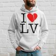 I Heart Lasegas Amo Lv Felpa con cappuccio Regalos para él