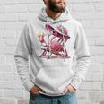Pink Flamingos Summer Vibes Beach Palm Tree Summer Vacations Hoodie Gifts for Him