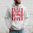 Popcorn Costume Di Carnevale Divertente A Righe Rosse E Bianche Felpa con cappuccio Regalos para él