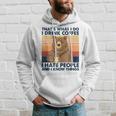 Questo È Quello Che Faccio Io Bevo Il Caffè Odio La Gente Orso Bevendo Felpa con cappuccio Regalos para él