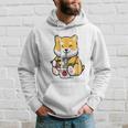 Ramen Cane Kawaii Harajuku Carino Shiba Ramen Noodles Giapponese Felpa con cappuccio Regalos para él