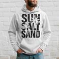 Sun Salt Sand Sommer Retro Fröhlich Urlaub Palm Tree Gray Kapuzenpullover Geschenke für Ihn