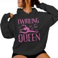 Baton Twirling Queen Baton Felpa con cappuccio da donna