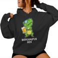 Beer Dinosaur Beer Dinosaurus Rex Sauf Beer Beer Drinker Kapuzenpullover für Damen