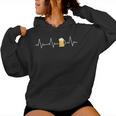 Beer Heartbeat Beer Pils Wheat Ecg Beer Drinker Kapuzenpullover für Damen