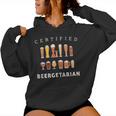 Beergetarian Beer Graphics Home Brew Lovers Felpa con cappuccio da donna