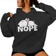 Bull Terrier Cute Dog Sloth Nope Kapuzenpullover für Damen