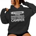 Citazione Di Campeggio Sarcastica Divertente Per Un Camper Felpa con cappuccio da donna
