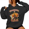 Cna Thankful Turkey Thanksgiving Fall Scrub Top Women Hoodie
