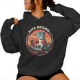 Con Grafica Retrò Per Donne E Uomini Con Gattino Kick Boxing Felpa con cappuccio da donna