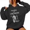 Donna Line Dancing Happiness Is Line Dance Outfit Per Le Donne Con Collo A Felpa con cappuccio da donna