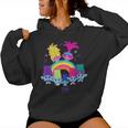 Dreamworks Trolls Band Together Brozone Poppyiva Rainbow Felpa con cappuccio da donna