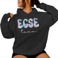 Ecse Team Groovy Back To School Cute Teachers Girl Women Hoodie