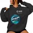 Esa European Space Agency Missione Sentinel-1 Patch Felpa con cappuccio da donna