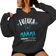 Futura Mamma Loading Annuncio Gravidanza Futura Mamma 2024 Felpa con cappuccio da donna