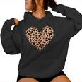 Ghepardo Leopardo Cuore Ragazze Animali Print Felpa con cappuccio da donna