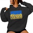 Girasol Bandera Ucrania Lindo Floralintage Ucrania Sudadera con capucha para mujer