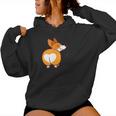 Girls Corgi Dog Cartoon Cute I Love Animal Felpa con cappuccio da donna