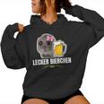 Hamsti Tasty Beer Sad Hamster Meme Lustiger Hamster Kapuzenpullover für Damen