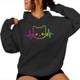 Heartbeat Cat Pour Hommes Et S Enfants Chatons Amoureux Des Chats Drôles Et Mignons Sweat à capuche femme