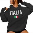 Italia Bandera Hombres Es Niños Italia Sudadera con capucha para mujer