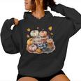 Just A Girl Who Loves Fall Pumpkin Autumn Coffee And Books Felpa con cappuccio da donna