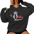 King & Queen Of Hearts Matching Couple Saint Valentine's Day Women Hoodie