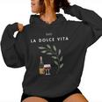 La Dolceita Italy Laurelino Wine Kapuzenpullover für Damen