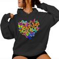 Migrazione Farfalle Primavera Bruco Farfalla Crisalide Felpa con cappuccio da donna