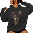 Miniatura Pinscher Camicia Cane Mamma Papà Amore Cucciolo Animale Domestico Felpa con cappuccio da donna