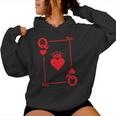 Queen Hearts Card Costume Playing Cards Queen Of Hearts Women Hoodie