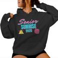 Retro Senior Sunrise 2025 High School 12Th Twelfth Grade Women Hoodie