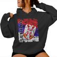 Serbia Serbia Coat Of Arms Flag & Women's Serbia Kapuzenpullover für Damen