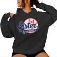 Sister Of Rookie 1St Birthday Baseball Theme Matching Party Women Hoodie
