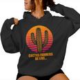 Suculentas Jardin Jardinero Flora Desierto Cactus Sudadera con capucha para mujer
