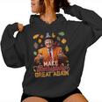 Make Thanksgiving Great Again Autumn Fall Leaves Trump Women Hoodie