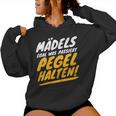 Women's Bachelorette Jga Party Girls Pegel Keep Fun Slogan S Kapuzenpullover für Damen