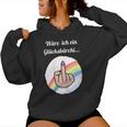 Women's Rainbow Was Ich Ein Glücksbärchi Middle Finger Kapuzenpullover für Damen