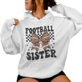 Coquette Bow American Football Sister Game Day Thanksgiving Women Hoodie