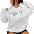 Dachshund Single Line Dog Owner Mummy Kapuzenpullover für Damen