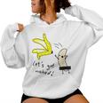 Divertente Spogliarello Banana Let's Get Nudo Danza Regalo Felpa con cappuccio da donna
