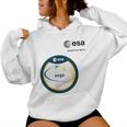 Esa European Space Agency Missioneega Patch Felpa con cappuccio da donna