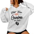 First Time Grandma 2025 Promoted To Grandma 2025 Women Hoodie