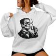 Frankenstein Coffee Drinker Horror And Caffeine Lovers Gray Kapuzenpullover für Damen