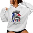 French Girls France Fille Française France French Flag Kapuzenpullover für Damen